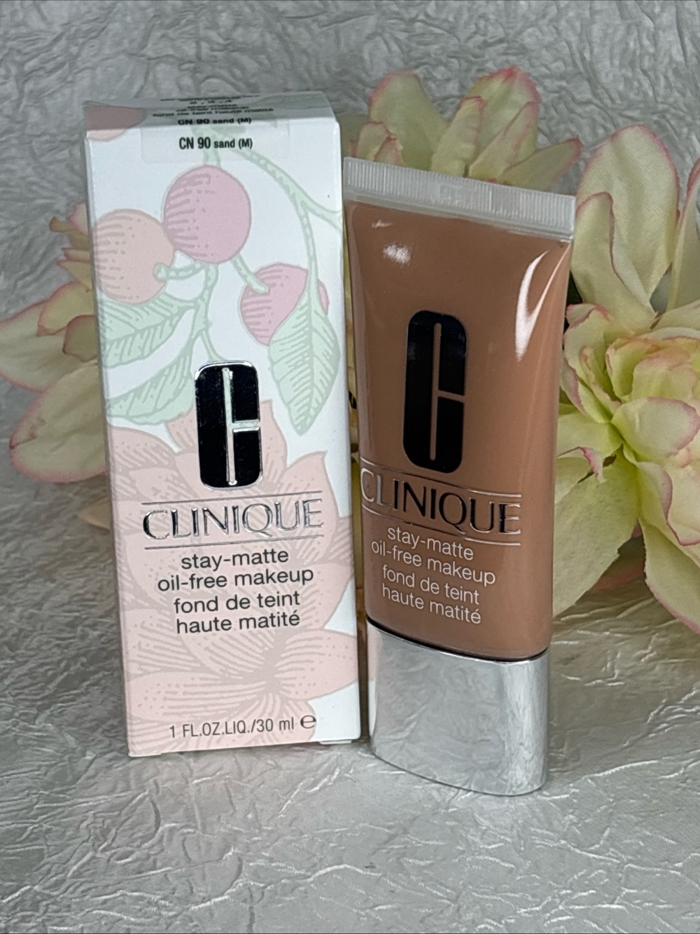 CLINIQUE Stay-matte Oil-free Makeup ~ CN 90 SAND (M) ~ Full Size NIB